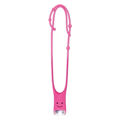 Abbildung von moses. Lese Buddy Das Leselicht für Kinder Multifunktionale Leselampe in Pink Taschenlampe zum Umhängen, Silikon,