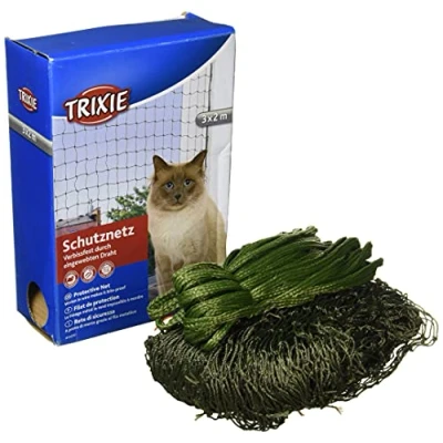 Abbildung von Trixie 44292 Schutznetz, drahtverstärkt, 3 x 2 m, olivgrün