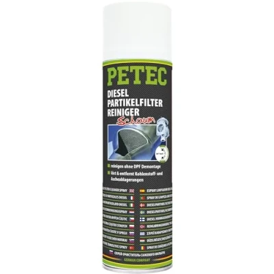 Abbildung von PETEC Dieselpartikelfilter Reiniger DPF Cleaner Dieselfilter Auto System Injektor Reinigung 400 ml Schaum. Löst &amp; entfernt Kohlenstoff Ascheablagerungen 72550