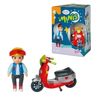 Abbildung von BABY born Minis Scooter Spielset mit Puppe Simon Roller und Helm, 906118 Zapf Creation