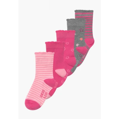 Abbildung von Schiesser Mädchen Kinder Kids Größe 19 Bis 34 Strümpfe Socken 5er Pack, Sortiert 1_173046, 23 26 EU