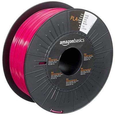 Abbildung von Amazon Basics 3D Drucker Filament aus PLA Kunststoff, 1.75 mm, Violett, 1 kg Spule