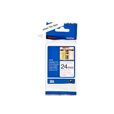 Abbildung von Brother Original P touch Schriftband TZe N251 24 mm, schwarz auf weiß (kompatibel u.a. mit P700, 2430, D600, 9700PC, P750W) nicht laminiert TZEN251