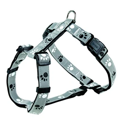Abbildung von TRIXIE Silver Reflect Geschirr Größe SM: Brustumfang 4065 cm/20 mm in schwarz/silbergrau reflektierendes Hundegeschirr mit stufenlos verstellbaren Elementen für kleine Hunde, 12232