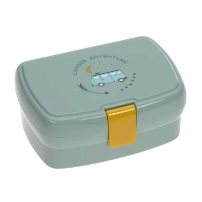 Abbildung von LÄSSIG Kinder Lunchbox Brotdose mit herausnehmbarer Unterteilung, BPA frei/Adventure Bus, mint