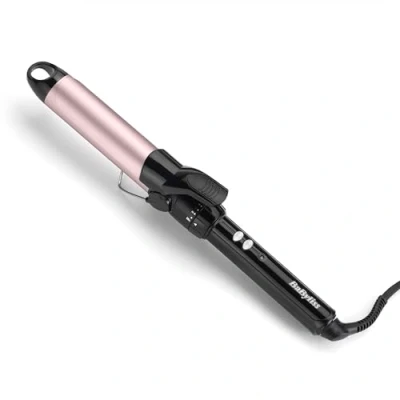 Abbildung von BaByliss 32mm Lockenstab mit Klammer großem Durchmesser für natürliche, lose Locken, Schwarz