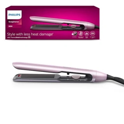 Abbildung von Philips Haarglätter der 5000er Serie mit ThermoShield Technologie, Mauve [Modell BHS530/00]