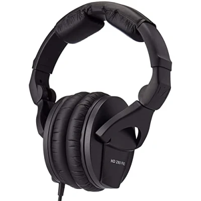 Abbildung von Sennheiser HD 280 PRO Geschlossener Over Ear DJ &amp; Monitoring Kopfhörer Zusammenklappbares Design schwenkbare Ohrmuscheln 3m Spiralkabel 1/4“ Klinkenadapter Enthalten (506845)
