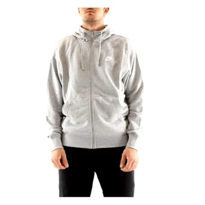 Abbildung von Nike Sportswear M NSW CLUB Sweatjacke, Herren, Größe: XXL, Grey heather/matte silver/white