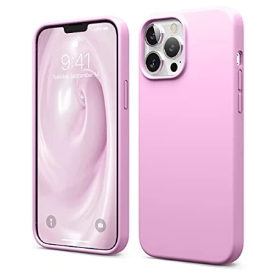 Abbildung von elago Liquid Silicone Case Kompatibel mit iPhone 13 Pro Max Hülle (6,7&quot;), Hochwertiges Silikon, Rundumschutz Handyhülle :3 Layer Struktur Schutzhülle, Kratzfestes Weiches Mikrofaserfutter (Heiße Rosa)