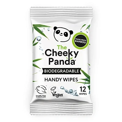 Abbildung von The Cheeky Panda Praktische Tücher, Einzelpackung, weiß, geruchlos, 12 Stück (1 Stück)