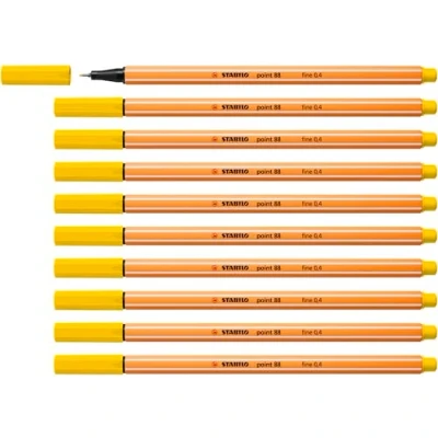 Abbildung von STABILO Fineliner point 88 10er Pack zitronengelb