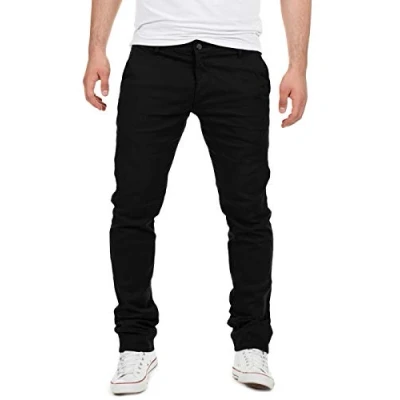 Abbildung von Yazubi Baumwoll Chino Herren Hose Business Chinohosen Männer Stretch Stoffhosen Dustin, Schwarz (Black 4R194008), W33/L32