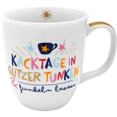 Abbildung von H:) PPY life Tasse mit Motiv &quot;Funkeln lassen&quot; Kaffeetasse, Porzellan, 40 cl Spruch, Geschenk 47375