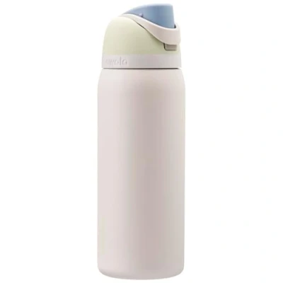 Abbildung von Owala FreeSip Isolierte Edelstahl Wasserflasche mit Strohhalm für Sport und Reisen, auslaufsicher, BPA frei, 950 ml, Iced Breeze