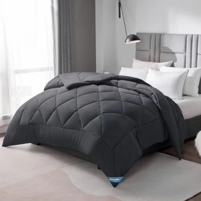 Abbildung von WAVVE Bettdecke 240x220 cm Ganzjahresdecke 4 Jahreszeiten, Steppdecke 300gsm Mikrofaser 220x240, Super Weiche Zudecke Schlafdecke Atmungsaktive 240 x 220 Grau