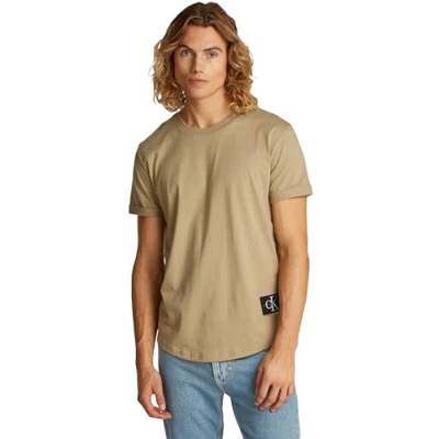 Abbildung von Calvin Klein Jeans Badge TURN UP Sleeve Tshirt basic, Herren, Größe: Small, Tree house