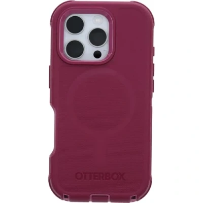 Abbildung von OtterBox Defender Series MagSafe Hülle für iPhone 16 Pro, stoßfest, sturzsicher, extrem robust, Schutzhülle, 7X getestet nach Militärstandard, Rot