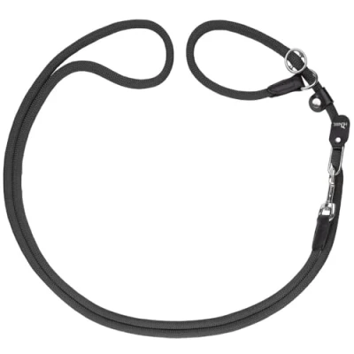 Abbildung von HUNTER Freestyle Retrieverleine, Tau, mit integrierter Halsung, robust, wetterfest, 1,0/260 cm, schwarz