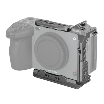 Abbildung von SMALLRG HawkLock Schnellverschluss Halbkäfig für Sony FX3 / FX30, mit Cold Shoe und NATO Schiene, Schnellverschlussplatte Arca, XLR Griff, DJI Gimbal 4772