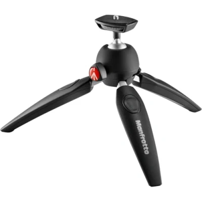 Abbildung von Manfrotto MTPIXIEVO BK, PIXI EVO 2 teiliges Ministativ für spiegellose Kameras, kompakte Systemkameras, DSLR, Video, Größe, Aluminium