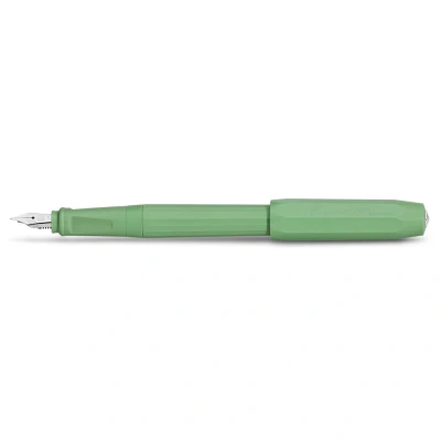 Abbildung von Kaweco PERKEO Füllhalter Jungle Green I Füllfederhalter für Tintenpatronen Schulfüller in Grün Anfänger Füller mit ergonomischem Griffstück zum bequemen Schreiben 16 cm Federbreite: F (Fein)