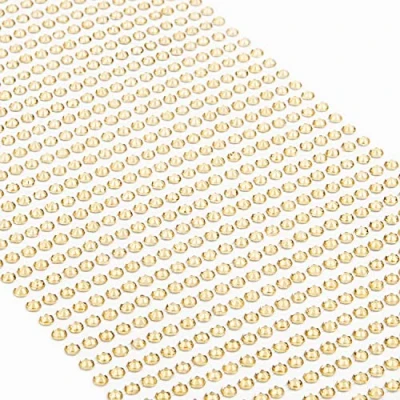 Abbildung von Movoja Goldene Strasssteine runde Glitzersteine 1200 Stück 3 mm selbstklebend zum Verzieren und Basteln Schmucksteine aufkleben Steinchen Dekosteine Bastelsteine Gold