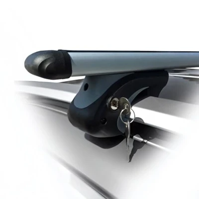 Abbildung von Dachgepäckträger Auto Dachträger Universal VDP R 005 offene Reling für abschließbar Aluminium Grundträger Dachreling bis 90kg 120 cm Länge