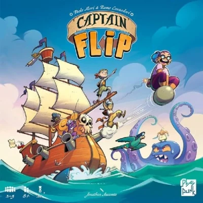 Abbildung von PlayPunk, Captain Flip, Familienspiel, Legespiel, nominiert zum Spiel des Jahres 2024, 2 5 Spieler, Ab 8+ Jahren, 20 Minuten, Deutsch, Mehrfarbig, Bunt