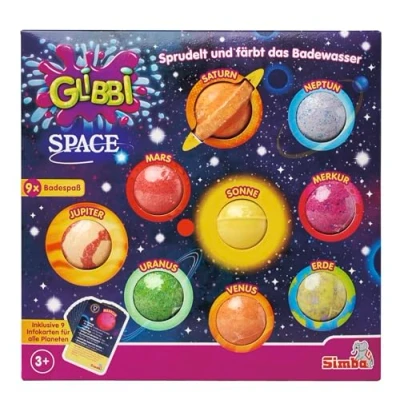 Abbildung von Glibbi Space, 9 Badebomben, inkl. Infokarten über die Planeten, Badespaß ab 3 Jahren