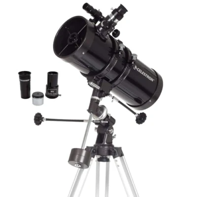 Abbildung von Celestron 21049 PowerSeeker 127EQ Spiegelteleskop, Schwarz