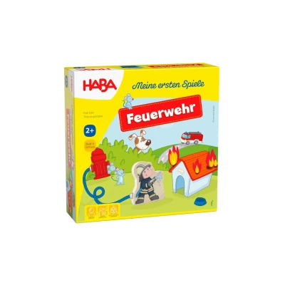 Abbildung von HABA Feuerwehr Meine ersten Spiele interaktives Spielzeug für Kinder ab 2 Jahren, Spieleschachtel Wird zur bespielbaren Feuerwache Memospiel 1 4 Spieler 1303807001