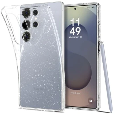 Abbildung von Spigen Liquid Crystal Glitter Hülle Kompatibel mit Samsung Galaxy S25 Ultra Quartz