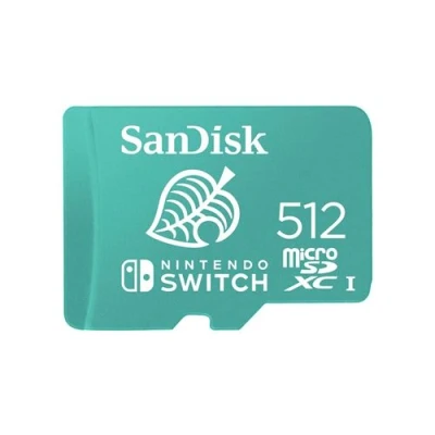 Abbildung von SanDisk microSDXC UHS I Speicherkarte für Nintendo Switch 512 GB (U3, Class 10, 100 MB/s Übertragung, mehr Platz Spiele)