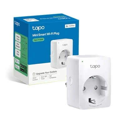 Abbildung von Tapo Matter Steckdose P100M, WLAN, Smart Home WiFi Steckdose, funktioniert mit Matter, Alexa, Google Home, App, Sprachsteuerung, Fernzugriff