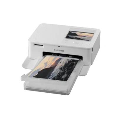 Abbildung von Canon SELPHY CP1500 Mini Fotodrucker mobil tragbar unterwegs (bis Postkartengröße 10x15cm, WLAN, Handy, kabellos, Thermosublimation, App, farbstabil 100 Jahre) weiß [ohne Farbband/Papier, ohne Akku]