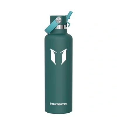 Abbildung von Super Sparrow Edelstahl Trinkflasche Kinder 18/10 Ultraleicht Thermobecher 1L Standardmund Stroh Deckel BPA Frei Thermoskanne, Thermosflasche für Sport, Travel, Schule, Outdoor, Büro