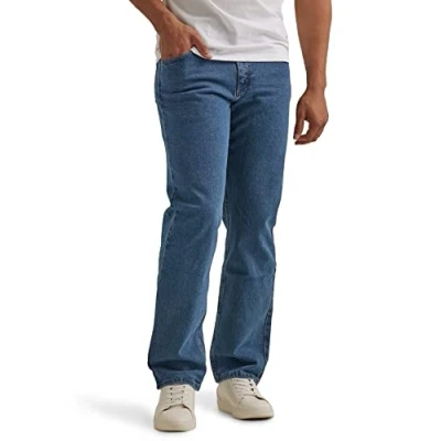 Abbildung von Wrangler Authentics Herren Klassische 5 Pocket Relaxed Fit Jeans, Dark Stonewash Flex, 42W / 29L