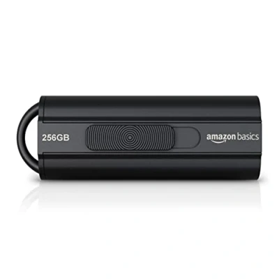 Abbildung von Amazon Basics 256 GB USB 3.1 Flash Laufwerk, lesegeschwindigkeit von bis zu 130 Mbit/s, Schwarz