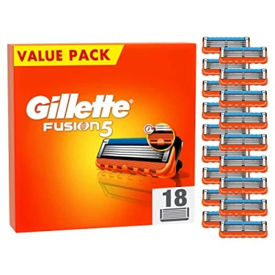 Abbildung von Gillette Fusion 5 Rasierklingen, 18 Ersatzklingen für Nassrasierer Herren mit fach Klinge
