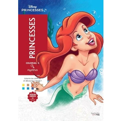 Abbildung von Coloriages mystères Disney Princesses: Coloriez les chiffres et découvrez l&#039;image