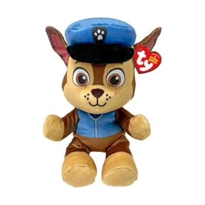 Abbildung von TY Chase Paw Patrol Weiches Plüschtier für Kinder, Kuschelteddy, Sammlerstück Stofftier, Beanie Babies Serie, Regular