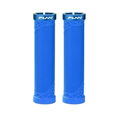 Abbildung von Funn Hilt MTB Lenkergriffe mit einfachem Verriegelungssystem, leicht und ergonomisch, einem Innendurchmesser von 22 mm, einzigartige Fahrradlenkergriffe Muster (Blau)