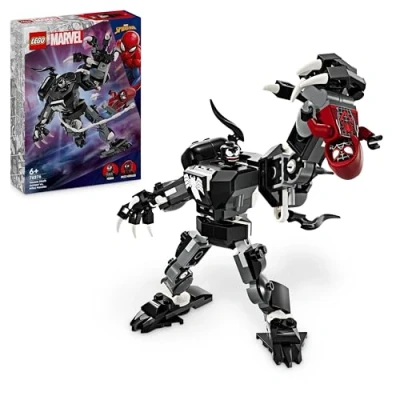 Abbildung von Lego Marvel Venom Mech vs. Miles Morales, bewegliche Actionfiguren für Kinder, Spider Man Set mit Mini Figuren Superhelden Duelle, Spielzeug Geschenk Jungen und Mädchen ab 6 Jahren 76276