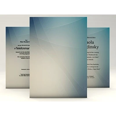 Abbildung von Urkundenpapier &quot;Conture&quot; 50 Blatt modern für Urkunden Zertifikate DIN A4 190g/qm hochwertig Briefpapier Kartonpapier certificate paper Blanko Urkunde Anerkennung Papier