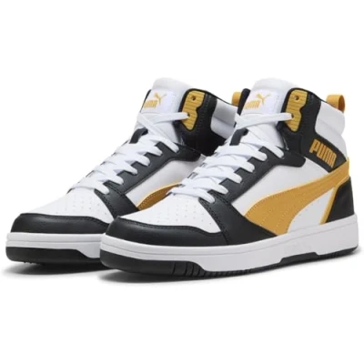 Abbildung von PUMA Unisex Rebound V6 Sneaker, White Archive Gold Black, 42 EU