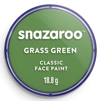 Abbildung von Snazaroo 1118477 Schminkfarbe Grasgrün, 18ml Topf hautfreundliche Gesichtschminke auf Wasserbasis, wasservermalbar, parabenfrei, Face &amp; Bodypaint Farbe für Kinder Erwachsene
