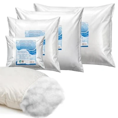 Abbildung von Füllwatte für Kissen; Flauschiges Polyester Füllmaterial Stopfmaterial; Kissenfüllung Stofftier &amp; Bastelwatte; Öko Tex Zertifiziert (0,25 Kg.)