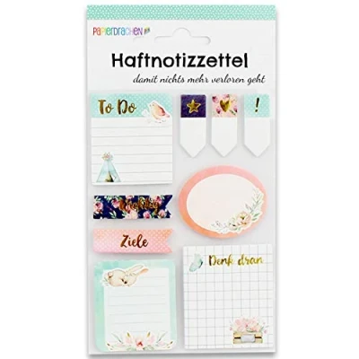 Abbildung von Papierdrachen Bullet Journal Sticky Notes Watercolor 9 verschiedene Blöcke Haftnotizen Klebezettel To do Wochenübersicht viele hilfreiche Notizzettel für dein Notizbuch Set 3