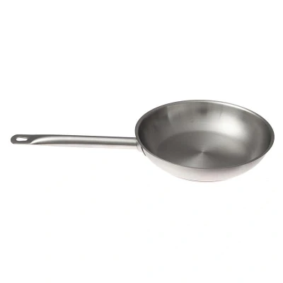 Abbildung von HENDI Bratpfanne ø 24 x 5 cm Edelstahl Sandwichboden Materialstärke: 0,6 mm punktgeschweißter Griff Induktion Elektro Gas Herd, Gastro Pfanne